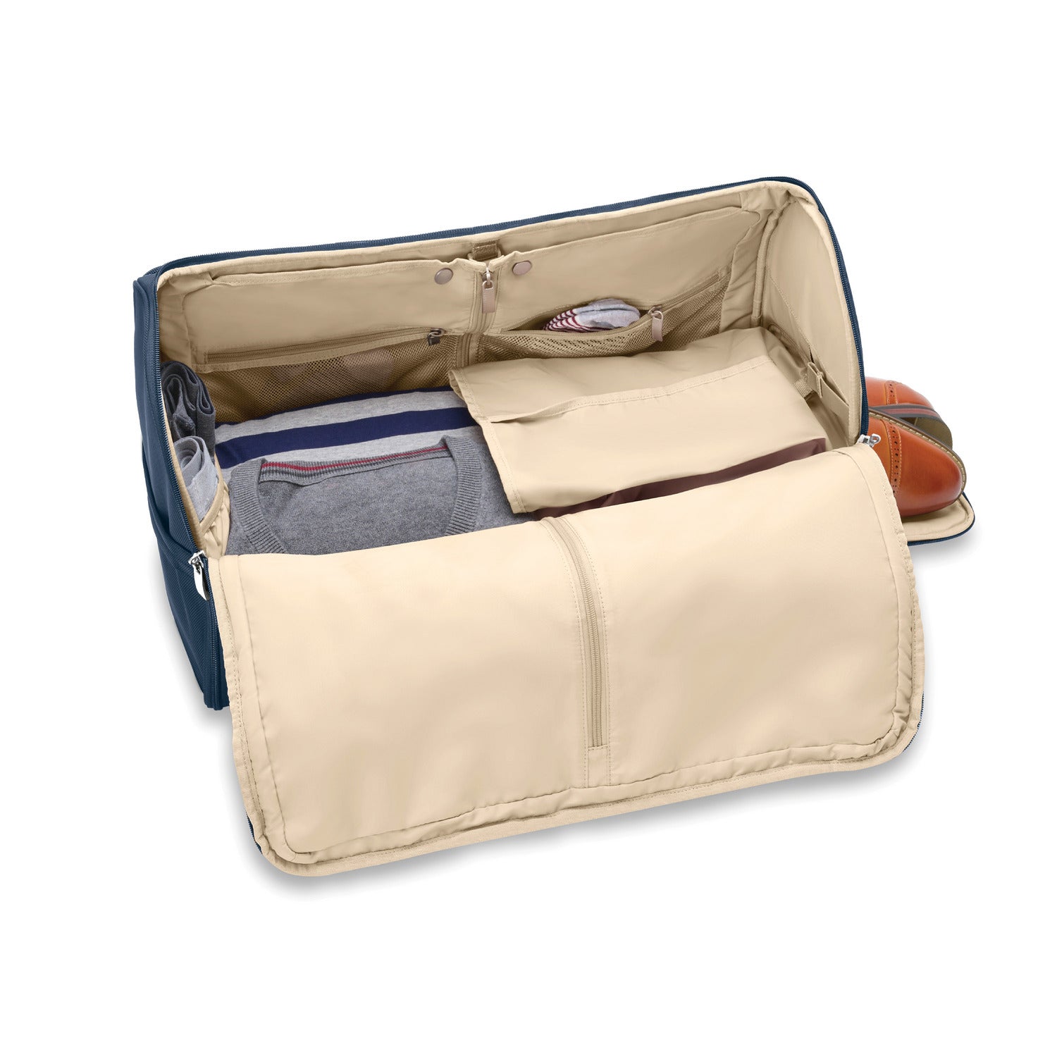 Briggs and Riley Garment Duffle #color_navyBriggs and Riley Garment Duffle #color_navy