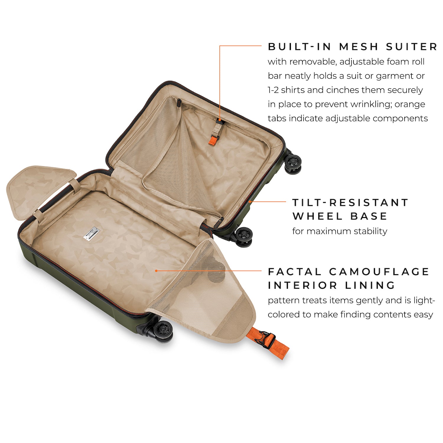 Zara - Hardside Carry-On Spinner Luggage - Orange - Men